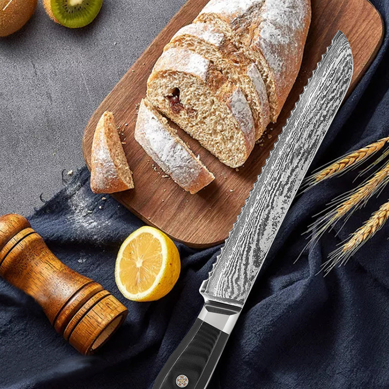 Damascus Steel Bread Knife
