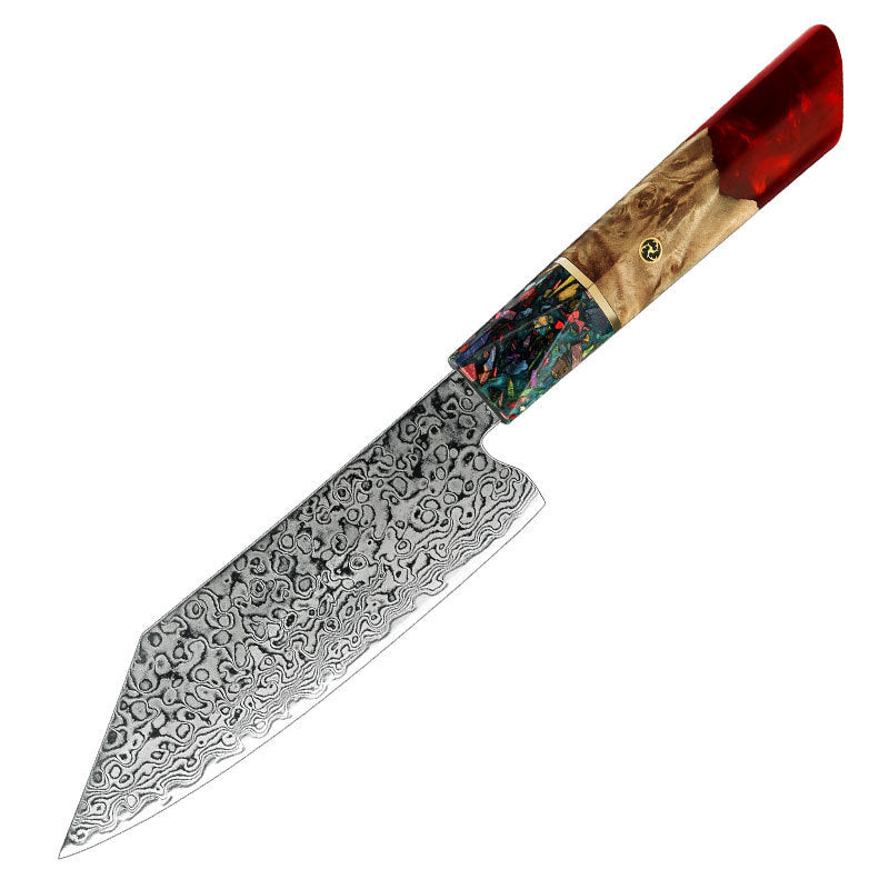 Red Resin Damascus Steel