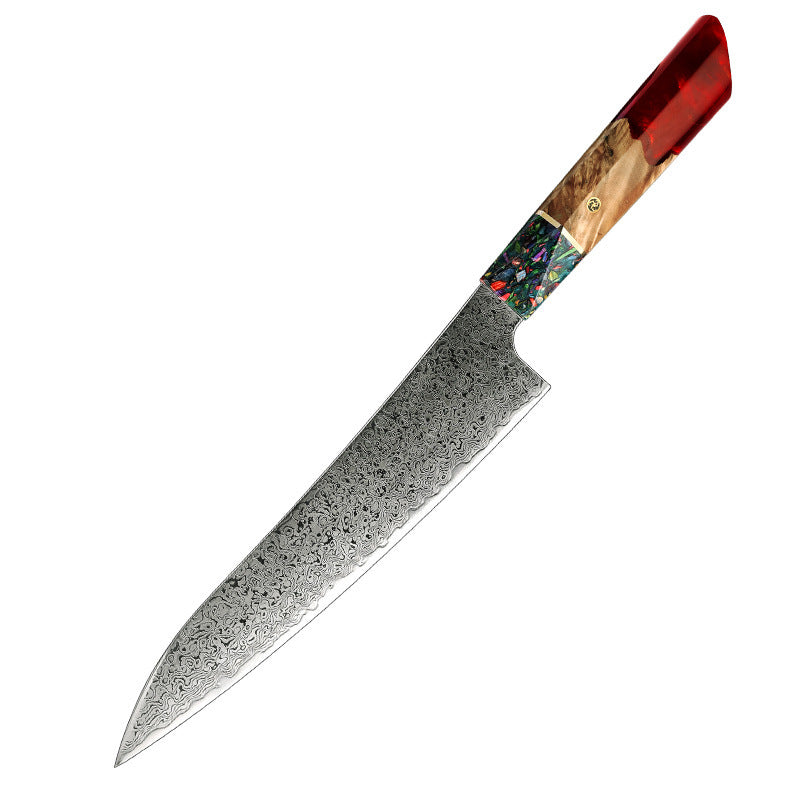 Red Resin Damascus Steel