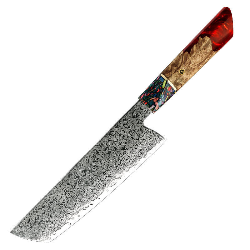 Red Resin Damascus Steel