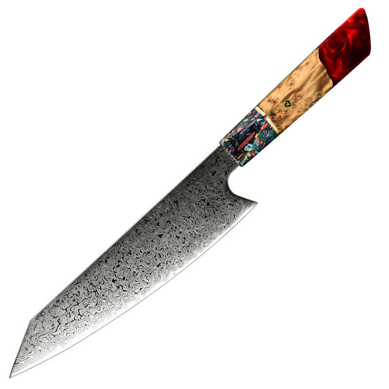 Red Resin Damascus Steel