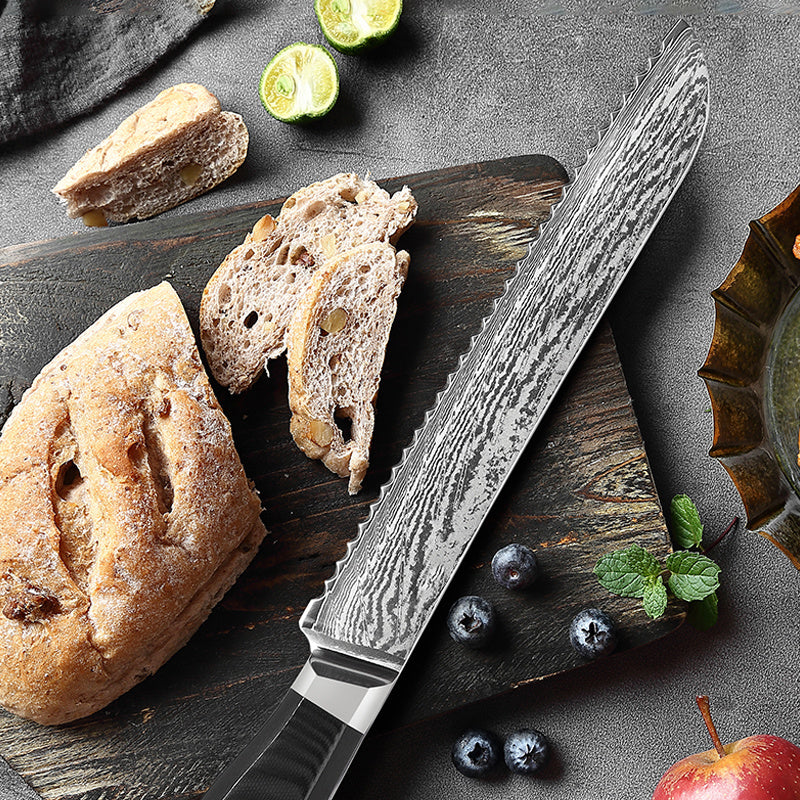 Damascus Steel Bread Knife